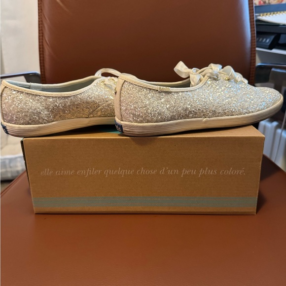 Kate Spade X Keds White Glitterer Sneakers - Picture 6 of 6